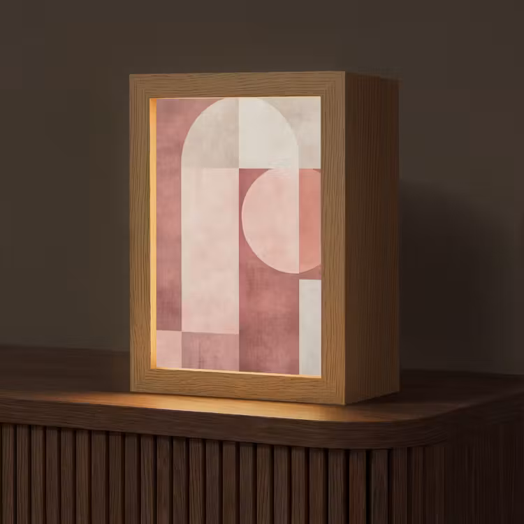 Figuren - Abstract - Roze Light Box met kabel (Tafellamp) klein -z3d_website