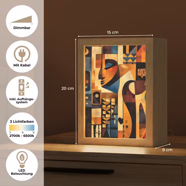 Figuren - Abstract - Symbolen Light Box met kabel (Tafellamp) klein -USP_DE