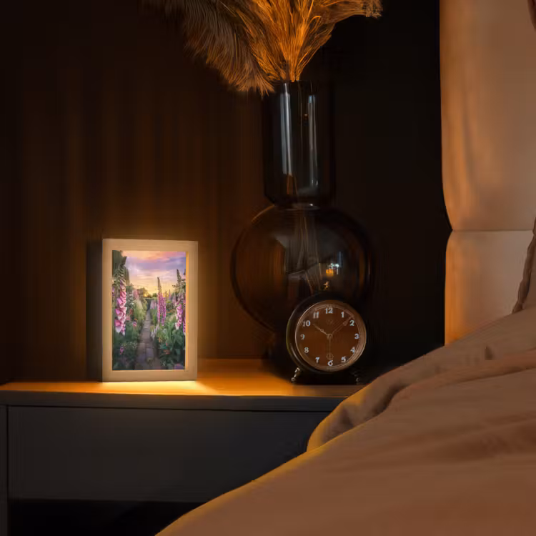 Vingerhoedskruid - Bloemen - Tuin Light Box met kabel (Tafellamp) klein -sfeer1