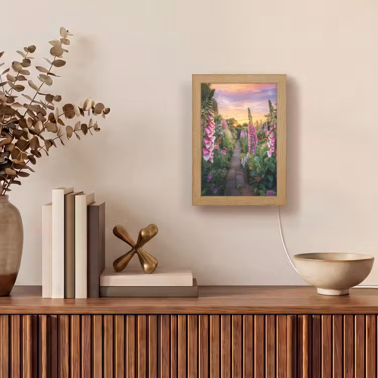 Vingerhoedskruid - Bloemen - Tuin Light Box met kabel (Tafellamp) klein -sfeer2
