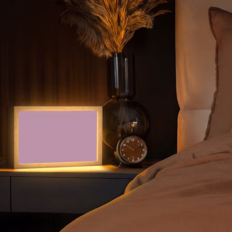 Lilac - Paars - Mauve Light Box met kabel (Tafellamp) klein 924 -sfeer1