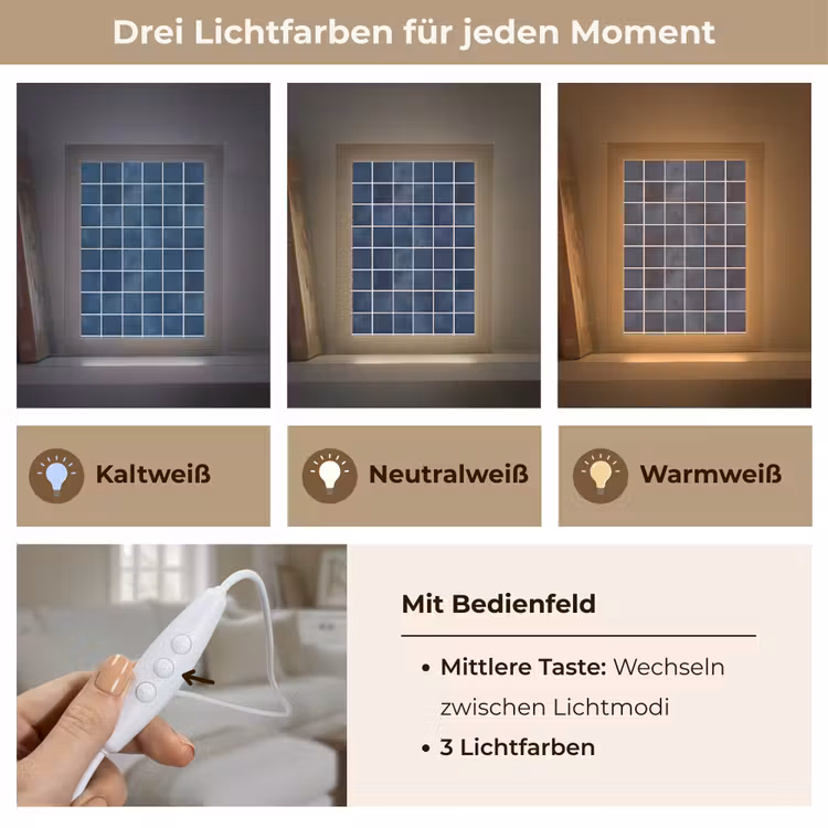 Tegel - Modern - Blauw Light Box met kabel (Tafellamp) klein 925 -USP_lichtkleurDE