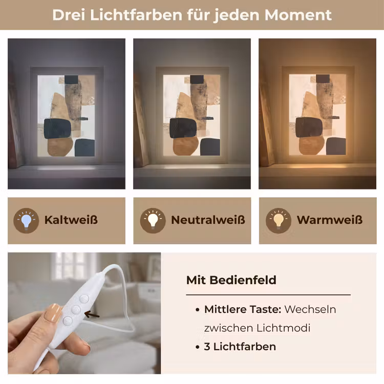 Vlakken - Abstract - Zwart - Strepen Light Box met kabel (Tafellamp) klein -USP_lichtkleurDE