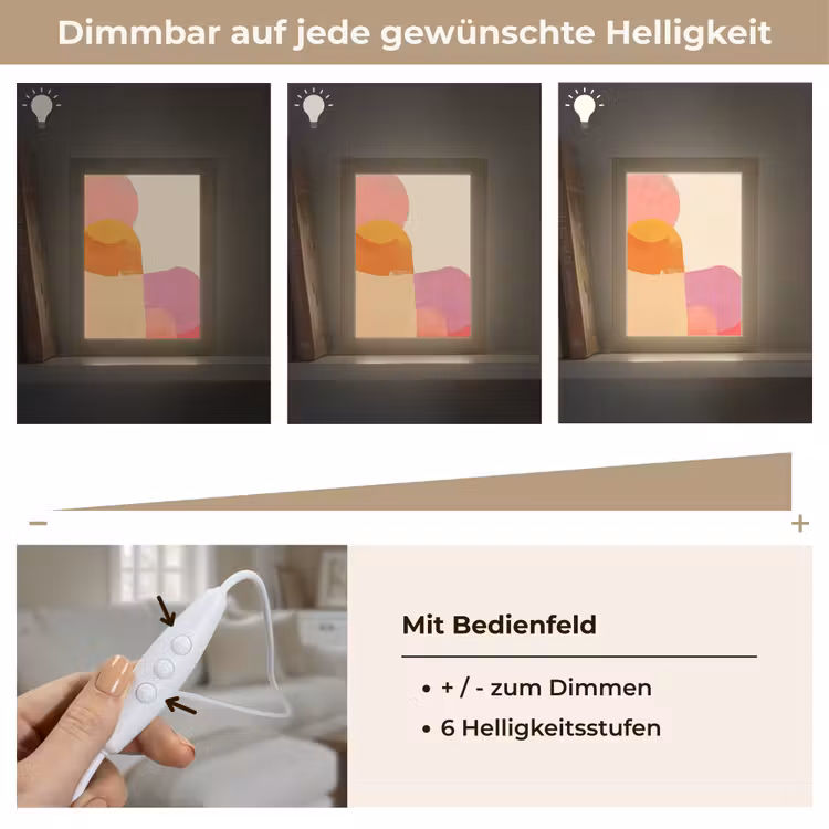 Vormen - Abstract - Kleurrijk Light Box met kabel (Tafellamp) klein -USP_dimbaarDE