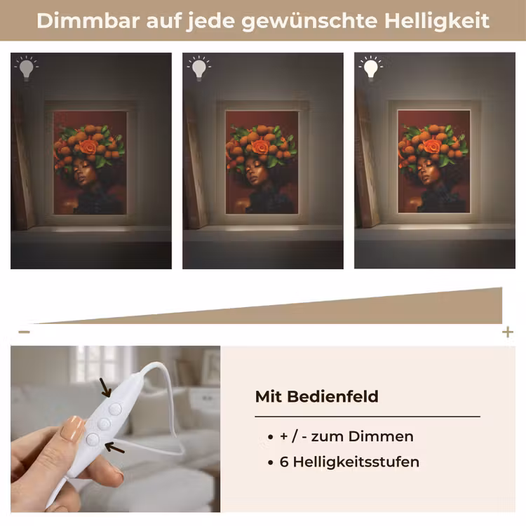 Vrouw - lychee - exotisch Light Box met kabel (Tafellamp) klein -USP_dimbaarDE