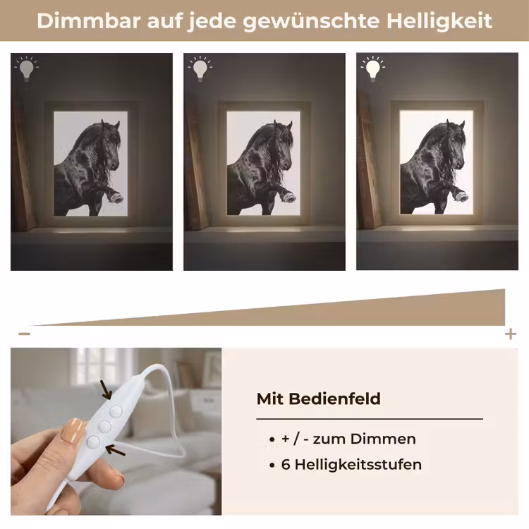 Fries - Hengst - Modern Light Box met kabel (Tafellamp) klein -USP_dimbaarDE