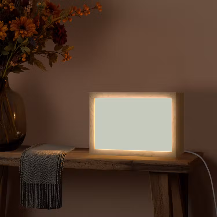 Frosted - Mint - Groen Light Box met kabel (Tafellamp) klein 924 -sfeer4