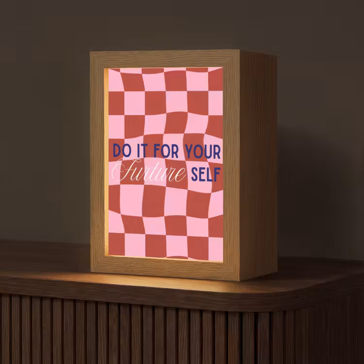 Furture - Geblokt - Rood Light Box met kabel (Tafellamp) klein -z3d_website