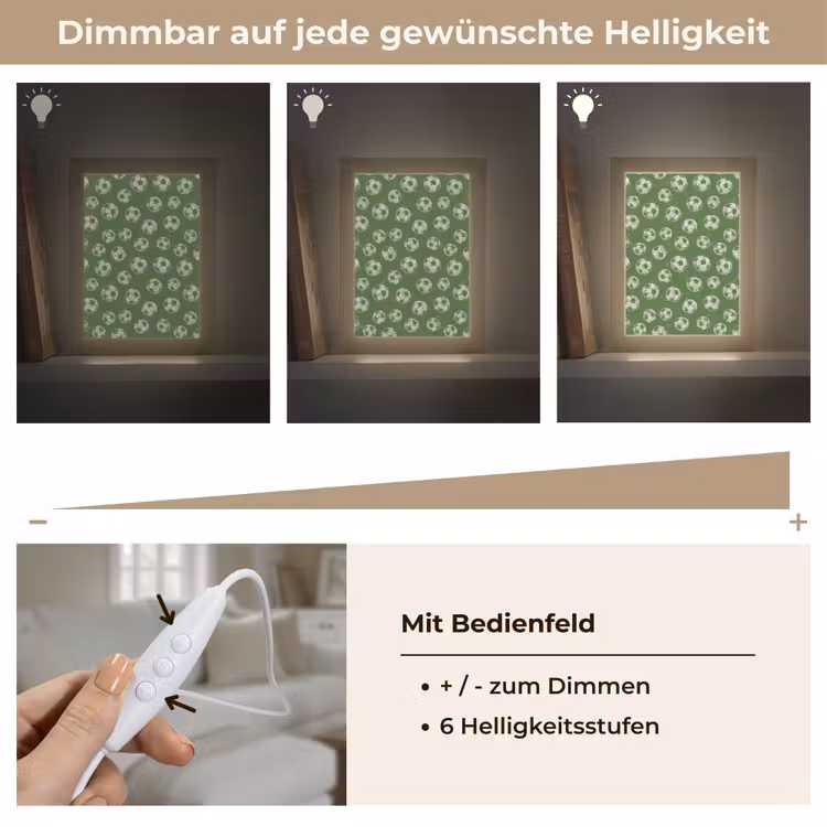 Voetbal - Sport - Groen Light Box met kabel (Tafellamp) klein 925 -USP_dimbaarDE