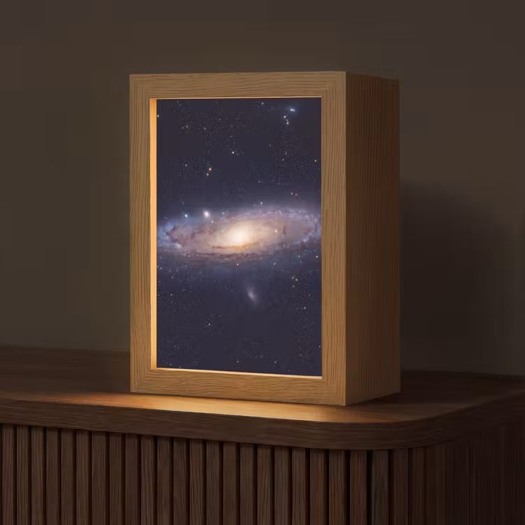 Tischlampe - Galaxie – Weltraum – Kosmos - Sterrenstelsel - Ruimte - Kosmos Light Box met kabel (Tafellamp) klein