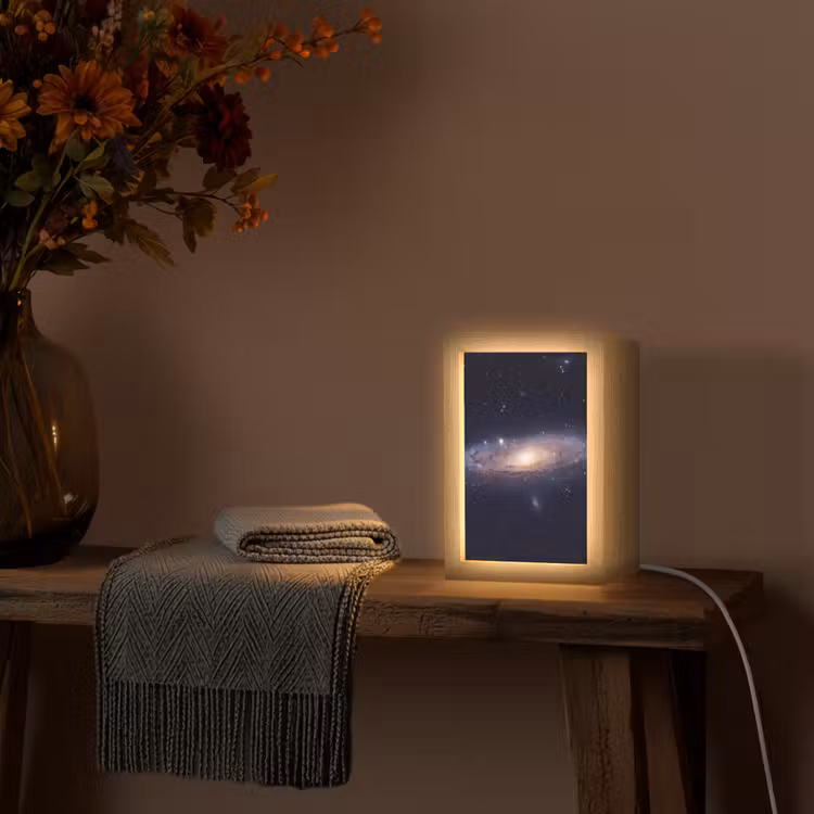 Tischlampe - Galaxie – Weltraum – Kosmos - Sterrenstelsel - Ruimte - Kosmos Light Box met kabel (Tafellamp) klein