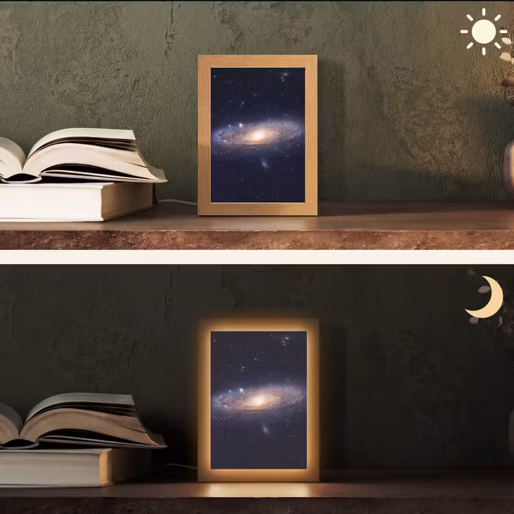 Tischlampe - Galaxie – Weltraum – Kosmos - Sterrenstelsel - Ruimte - Kosmos Light Box met kabel (Tafellamp) klein
