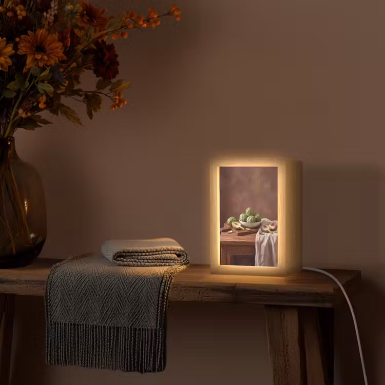 Tischlampe - Gemüse – Artischocke – Küche - Groenten - Artisjok - Keuken Light Box met kabel (Tafellamp) klein