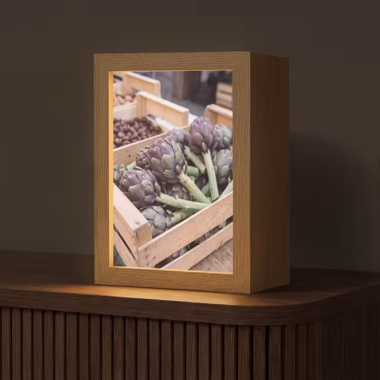 Tischlampe - Gemüse – Markt – Frisch - Groenten - Markt - Vers Light Box met kabel (Tafellamp) klein