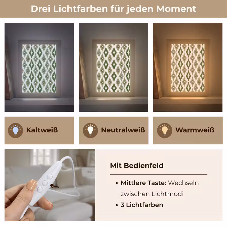 Geografisch - Ruitmotief - Groen Light Box met kabel (Tafellamp) klein 925 -USP_lichtkleurDE