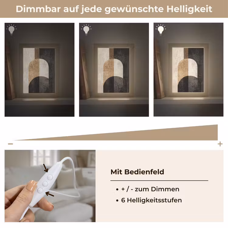 Geometrische - Vormen - Wit Light Box met kabel (Tafellamp) klein -USP_dimbaarDE