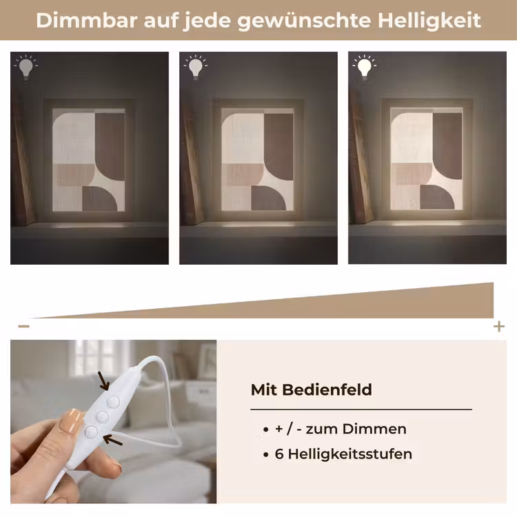 Geometrisch - Geweven structuur - Modern Light Box met kabel (Tafellamp) klein -USP_dimbaarDE