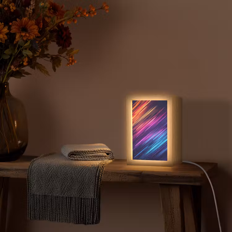 Snelheid - Kosmos - Kleurrijk Light Box met kabel (Tafellamp) klein -sfeer4