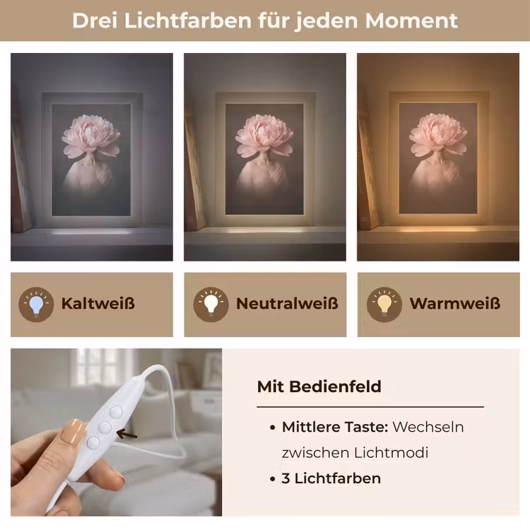 Gezicht - Roos - Roze Light Box met kabel (Tafellamp) klein -USP_lichtkleurDE