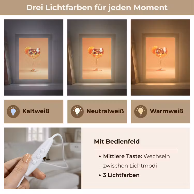 Drank - Oranje - Glitter - Disco Light Box met kabel (Tafellamp) klein -USP_lichtkleurDE