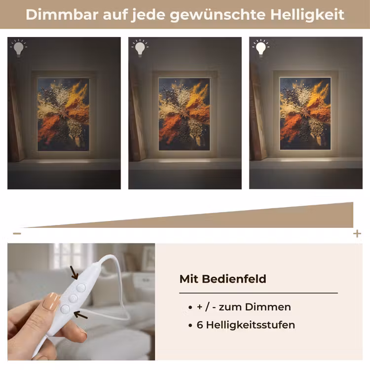 Specerijen - Explosie - Oranje Light Box met kabel (Tafellamp) klein -USP_dimbaarDE