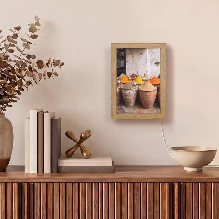 Tischlampe - Gewürze – Gläser – Orientalisch - Kruiden - Potten - Oosters Light Box met kabel (Tafellamp) klein