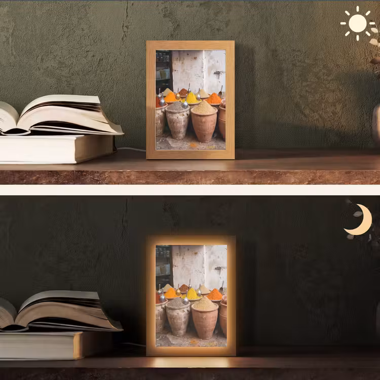 Tischlampe - Gewürze – Gläser – Orientalisch - Kruiden - Potten - Oosters Light Box met kabel (Tafellamp) klein