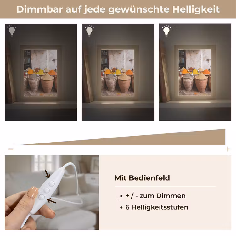 Tischlampe - Gewürze – Gläser – Orientalisch - Kruiden - Potten - Oosters Light Box met kabel (Tafellamp) klein