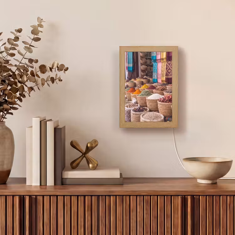 Tischlampe - Gewürze – Körbe – Orientalisch - Kruiden - Manden - Oosters Light Box met kabel (Tafellamp) klein