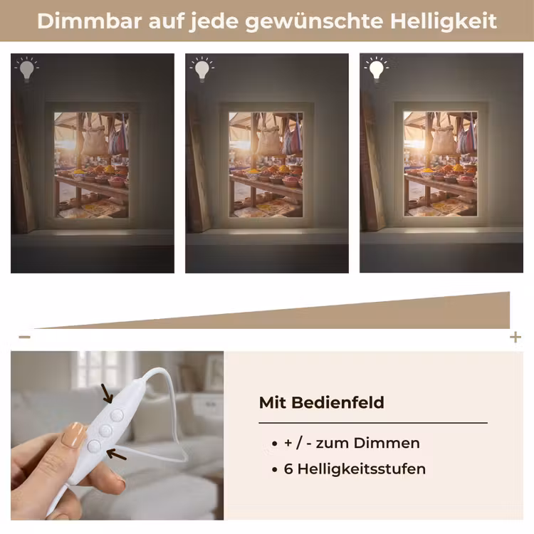 Tischlampe - Gewürze – Markt – Bunt - Specerijen - Markt - Kleurrijk Light Box met kabel (Tafellamp) klein