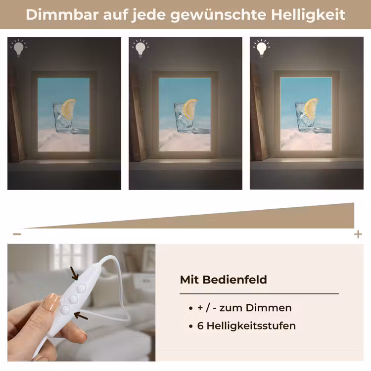 Glas - ijsblokjes - Citroen Light Box met kabel (Tafellamp) klein -USP_dimbaarDE