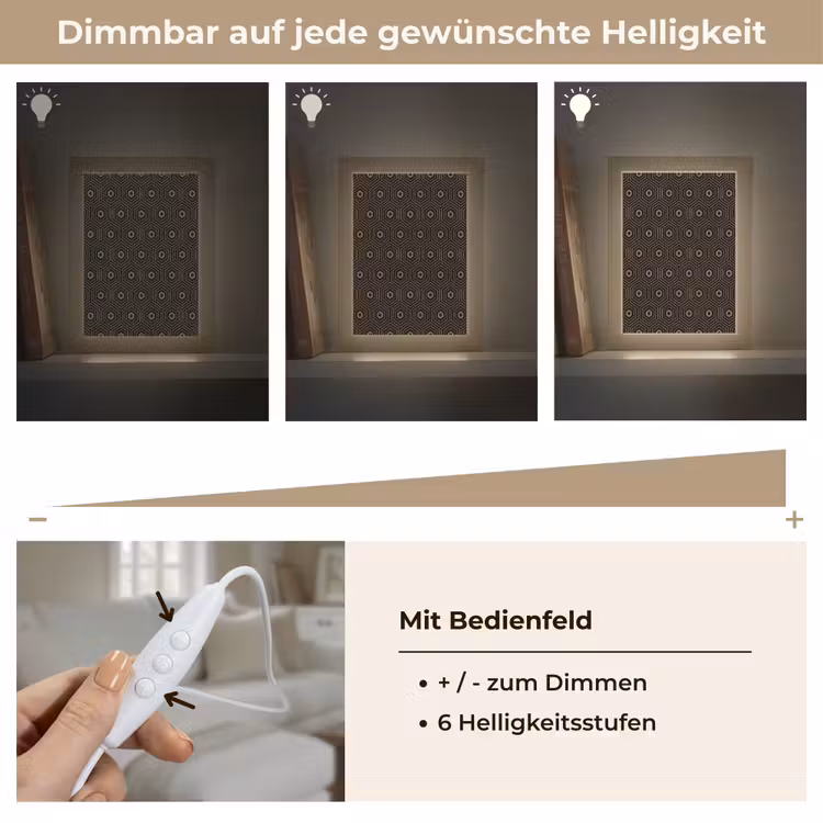 Goud - Illusie - Patroon Light Box met kabel (Tafellamp) klein 925 -USP_dimbaarDE