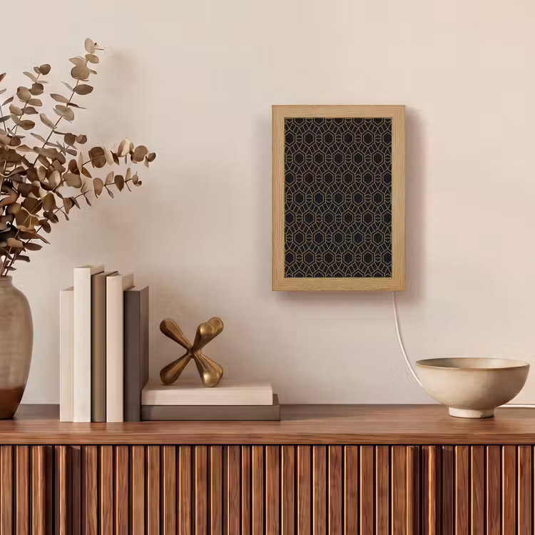 Goud - Zwart - Rozetstructuur Light Box met kabel (Tafellamp) klein 925 -sfeer2