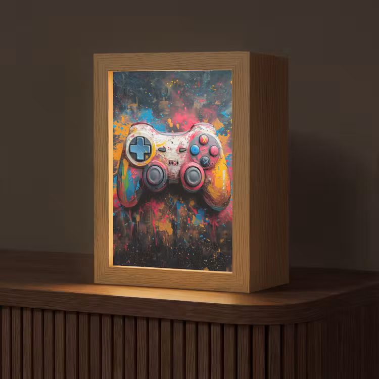 Graffiti - Gaming - Controller - Verf Light Box met kabel (Tafellamp) klein -z3d_website