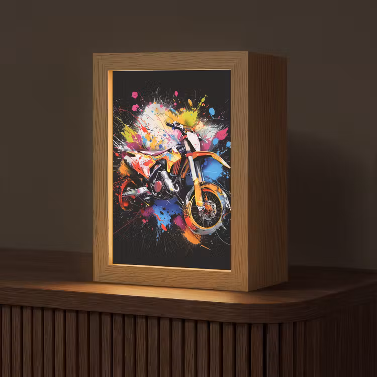 Graffiti - Sport - Motor - Motorcross Light Box met kabel (Tafellamp) klein -z3d_website