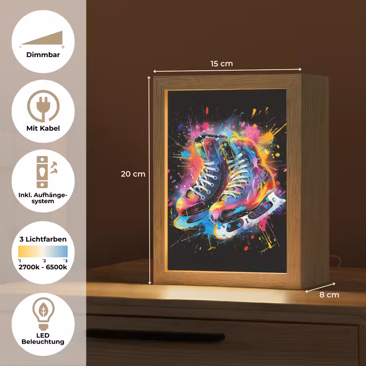 Graffiti - Sport - Schaatsen - Verf Light Box met kabel (Tafellamp) klein -USP_DE