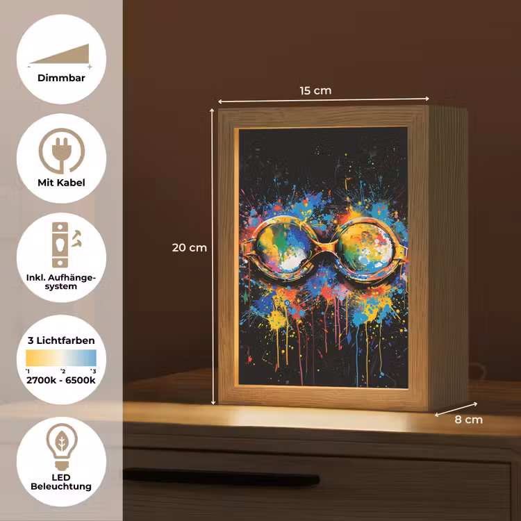 Graffiti - Sport - Zwemmen - Zwembril Light Box met kabel (Tafellamp) klein -USP_DE