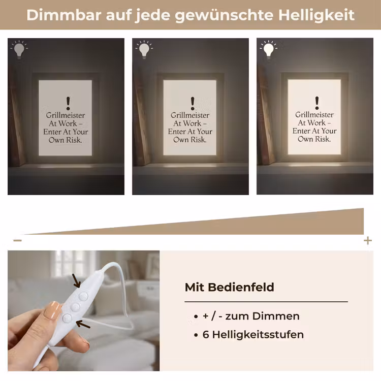 Grill - Uitroepteken - Zwart - Tekst Light Box met kabel (Tafellamp) klein -USP_dimbaarDE