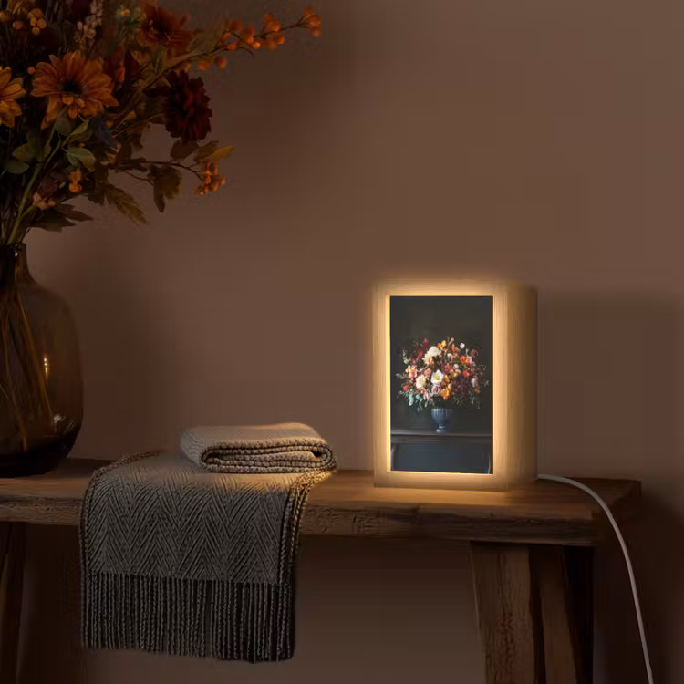 Groot - Bloemen - Vaas - Boeket Light Box met kabel (Tafellamp) klein -sfeer4