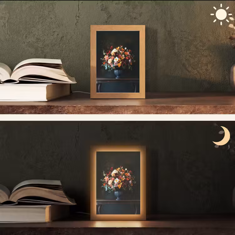 Groot - Bloemen - Vaas - Boeket Light Box met kabel (Tafellamp) klein -sfeer3