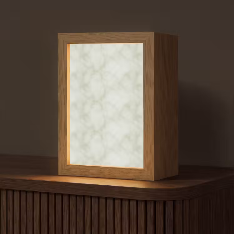 Groen - Marmer - Aders Light Box met kabel (Tafellamp) klein 925 -z3d_website