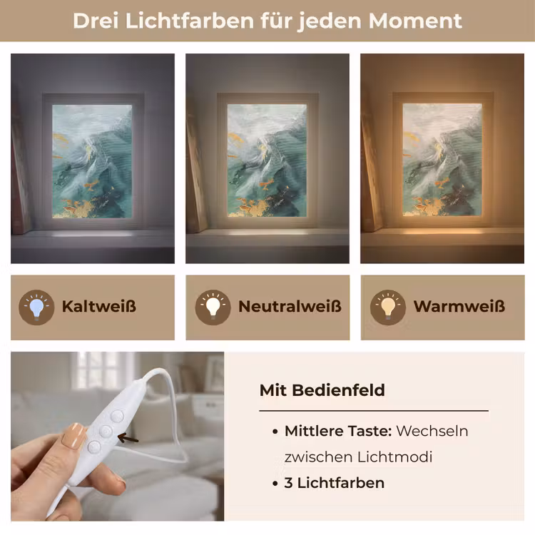 Groen - Modern - Marmer - Abstract Light Box met kabel (Tafellamp) klein -USP_lichtkleurDE