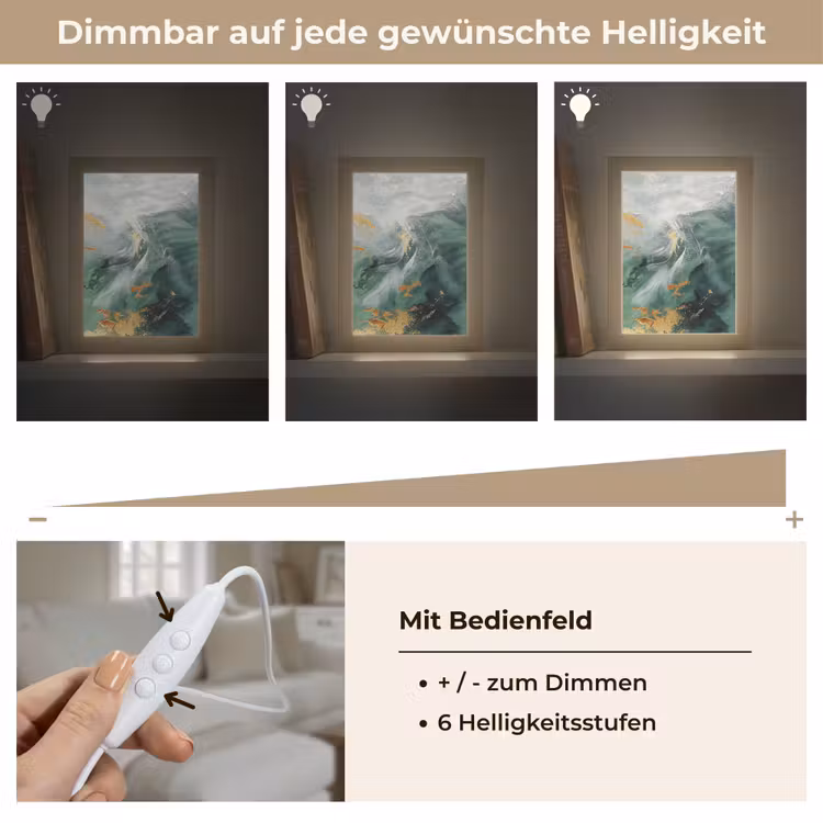 Groen - Modern - Marmer - Abstract Light Box met kabel (Tafellamp) klein -USP_dimbaarDE