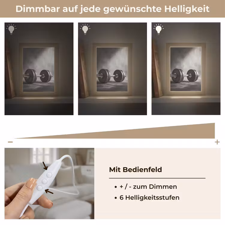 Halter - Gewichten - Zwart Light Box met kabel (Tafellamp) klein -USP_dimbaarDE