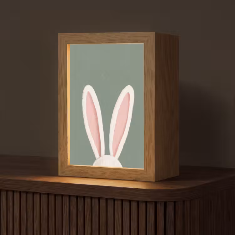 Hazen - Oren - Roze Light Box met kabel (Tafellamp) klein -z3d_website