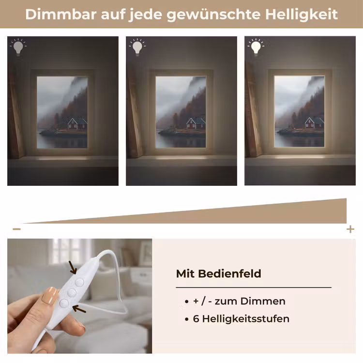 Huis - Rood - Bergen - Water Light Box met kabel (Tafellamp) klein -USP_dimbaarDE