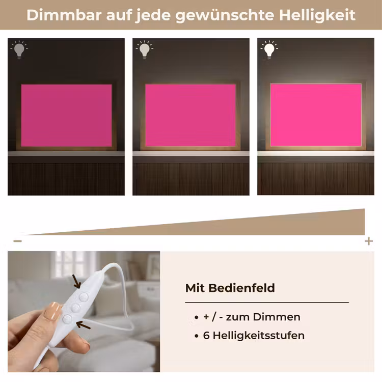 Hot - Fuchsia - Roze Light Box met kabel (Tafellamp) klein 924 -USP_dimbaarDE