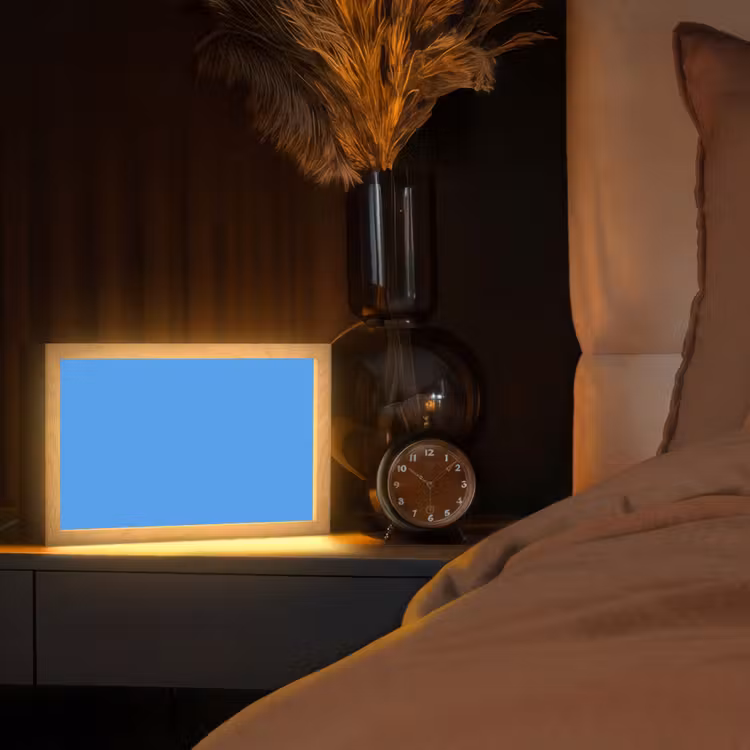 Bright - Azure - Blauw Light Box met kabel (Tafellamp) klein 924 -sfeer1