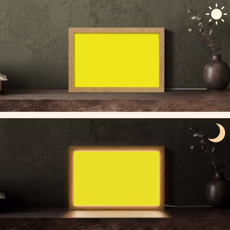 Bright - Canary - Geel Light Box met kabel (Tafellamp) klein 924 -sfeer3
