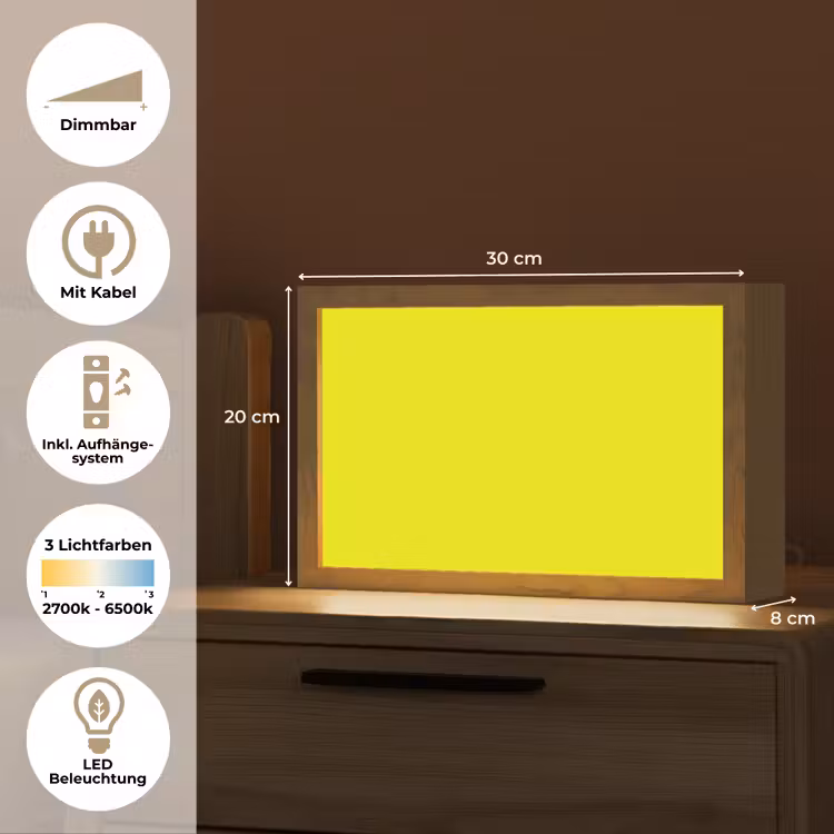 Bright - Canary - Geel Light Box met kabel (Tafellamp) klein 924 -USP_DE